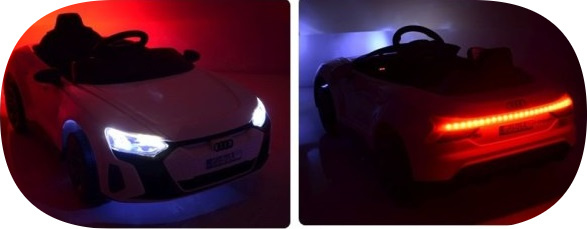 Autko Na Akumulator Audi E-Tron GT Biały 4x4 Oświetlenie LED